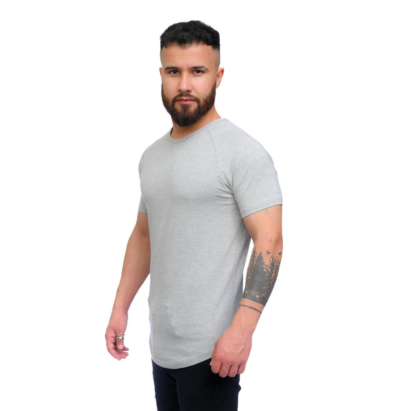 Combed Stretch Short Sleeve - Heather Grey