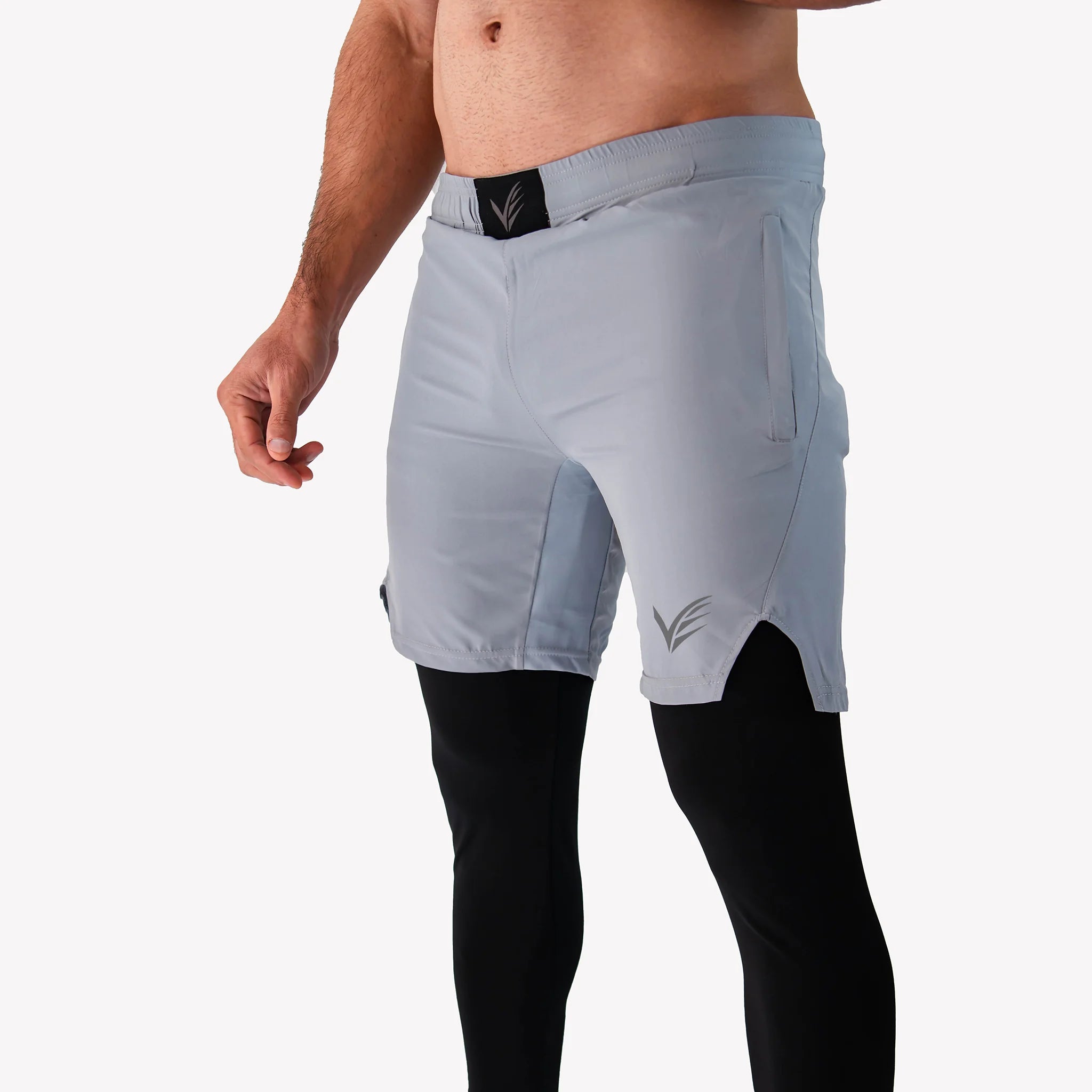 Train-Lite 2-in-1 Legging Short - Silver