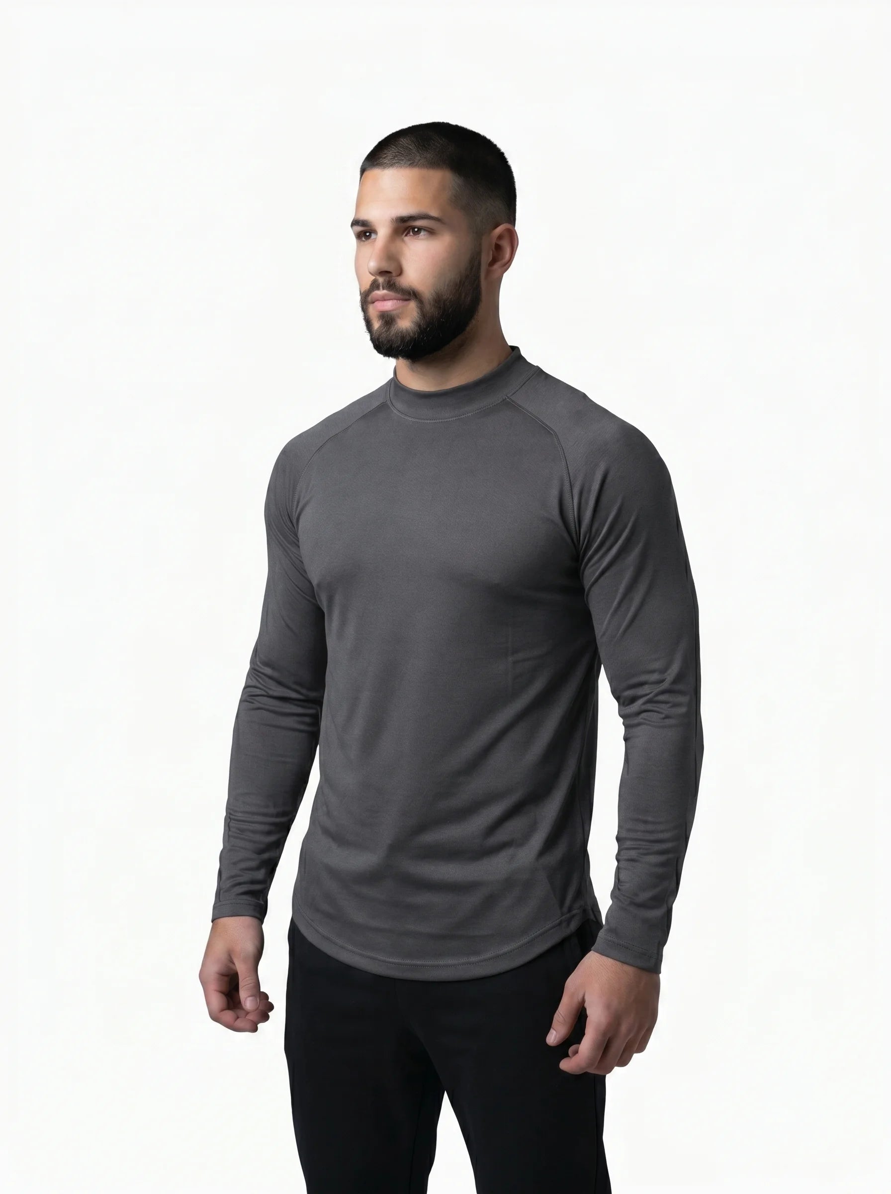 Mesh Lite 2.0 Mock Neck Training Long Sleeve - Grey