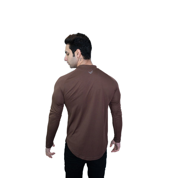 Mesh Lite 2.0 Mock Neck Training Long Sleeve - Taupe