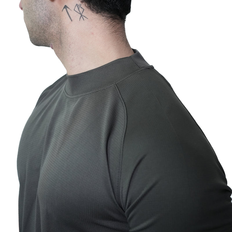 Mesh Lite 2.0 Mock Neck Training Short Sleeve - Grey