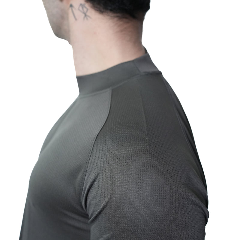 Mesh Lite 2.0 Mock Neck Training Long Sleeve - Grey