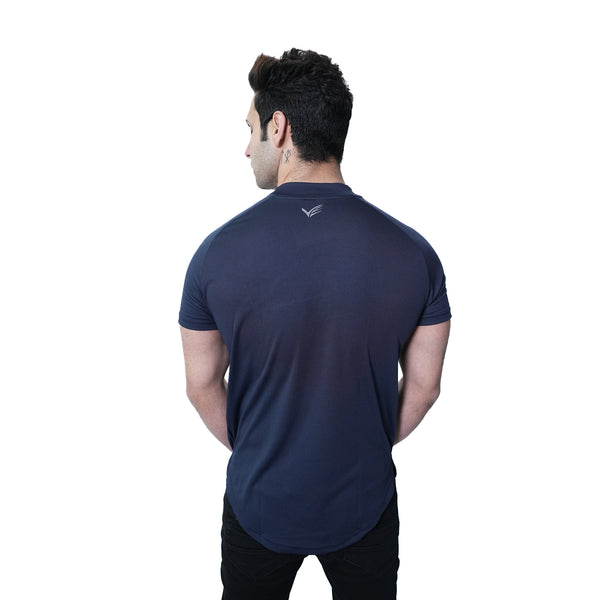 Mesh Lite 2.0 Mock Neck Training Short Sleeve - Navy