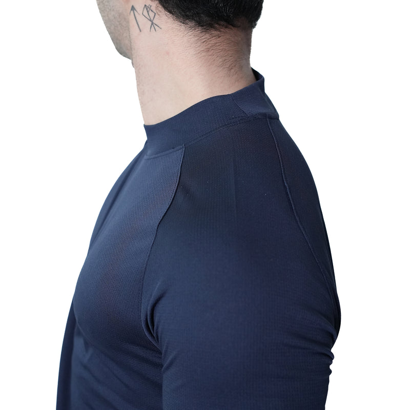 Mesh Lite 2.0 Mock Neck Training Short Sleeve - Navy