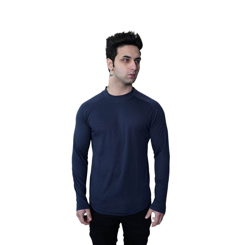 Mesh Lite 2.0 Mock Neck Training Long Sleeve - Navy