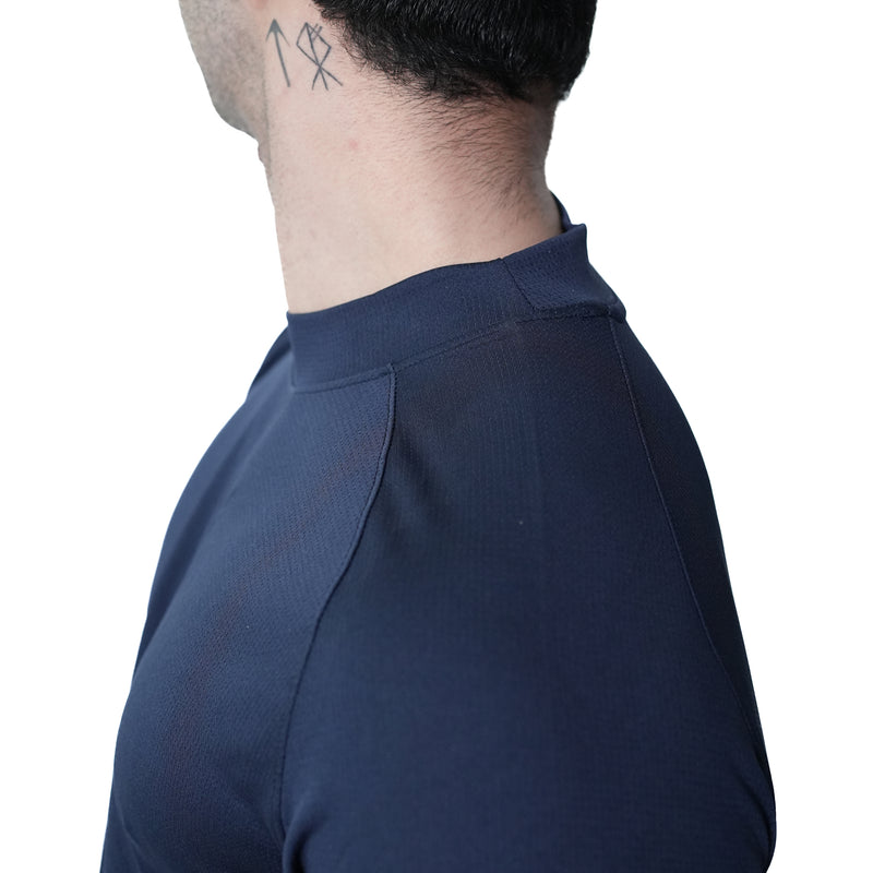 Mesh Lite 2.0 Mock Neck Training Long Sleeve - Navy