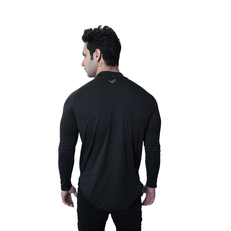 Mesh Lite 2.0 Mock Neck Training Long Sleeve - Black