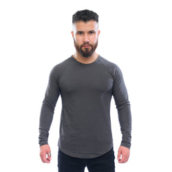 Combed Stretch Long Sleeve - Space Grey