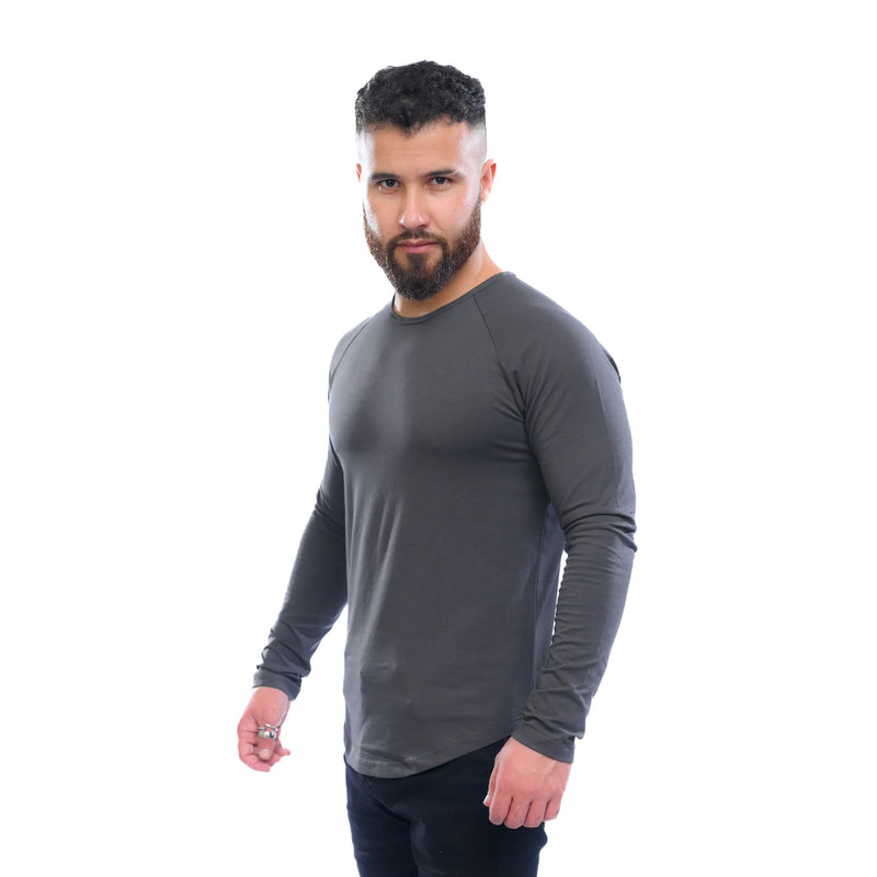 Combed Stretch Long Sleeve - Space Grey