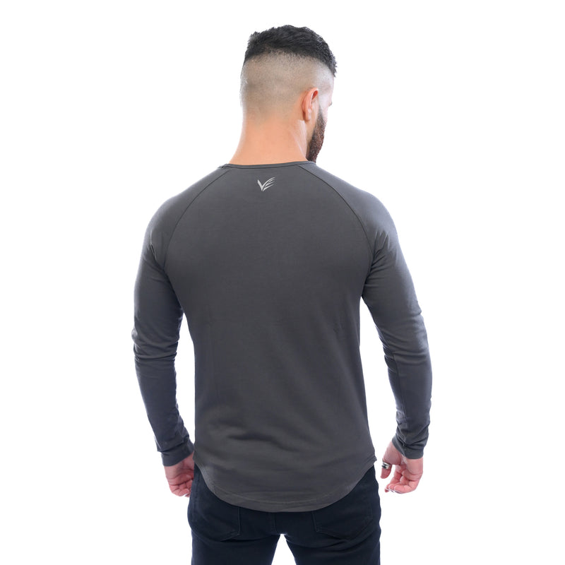 Combed Stretch Long Sleeve - Space Grey