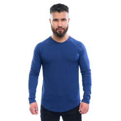 Combed Stretch Long Sleeve - Navy