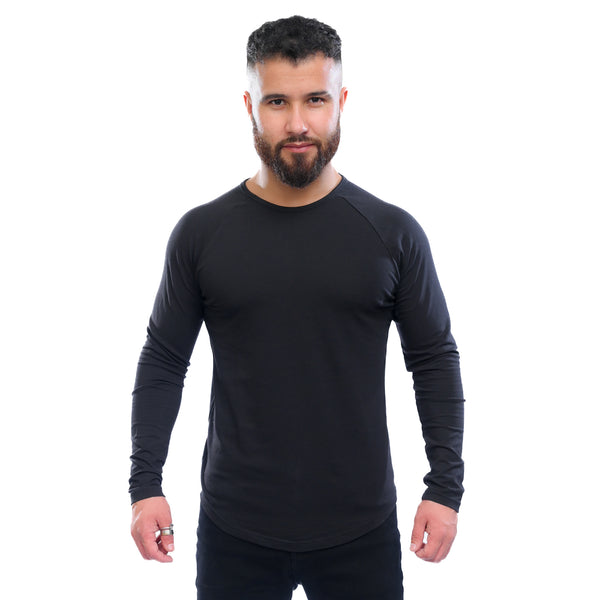 Combed Stretch Long Sleeve - Black