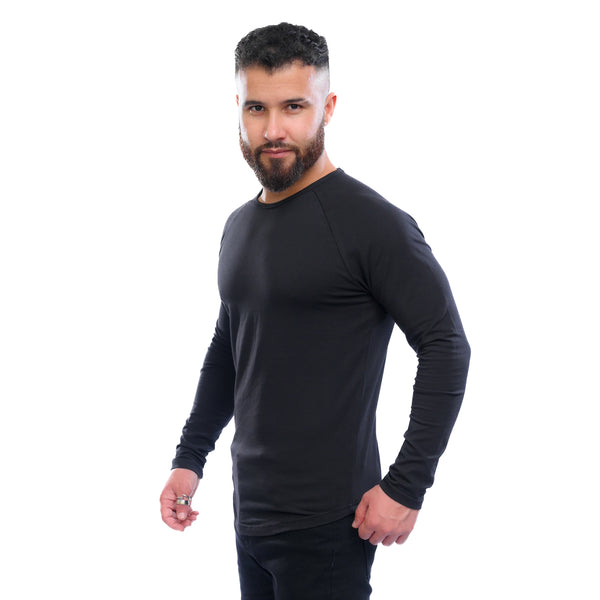 Combed Stretch Long Sleeve - Black