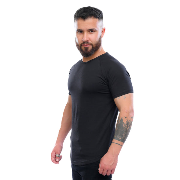 Combed Stretch Short Sleeve - Black