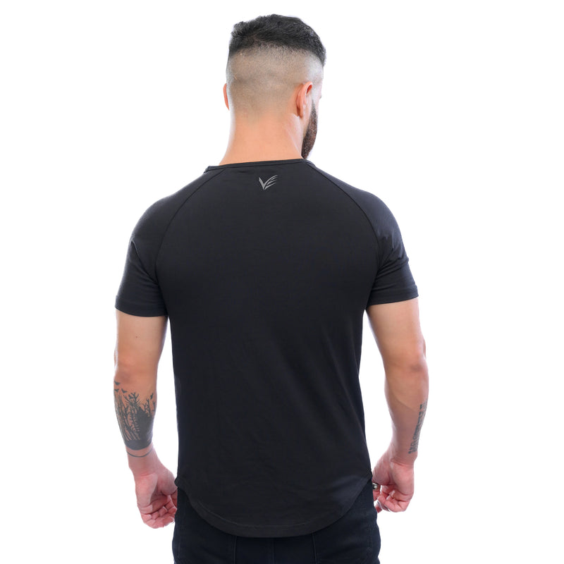 Combed Stretch Short Sleeve - Black