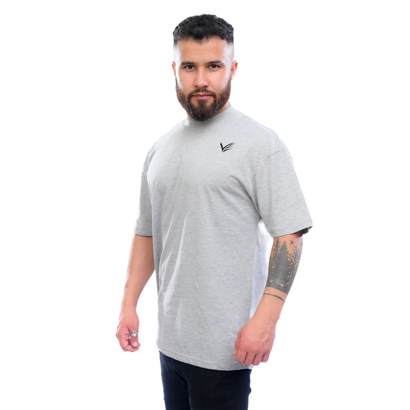 Combed Oversized Tee - Heather Grey