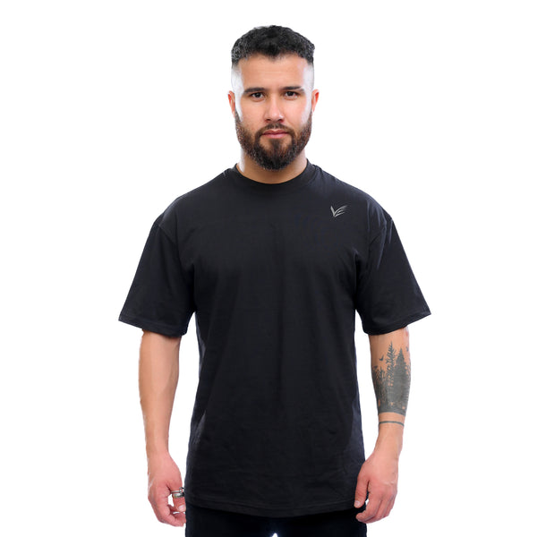 Combed Oversized Tee - Black