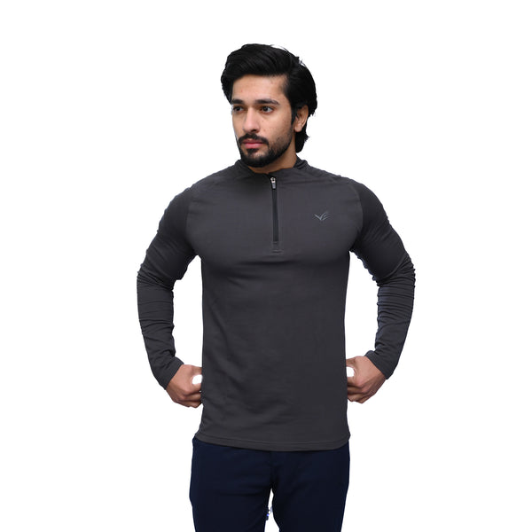 French Terry Quarter Zip - Space Grey