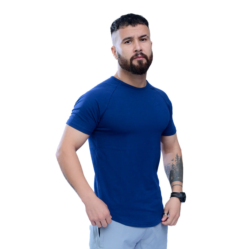 Combed Stretch Short Sleeve - Navy