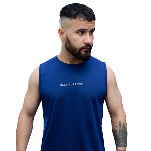 Combed Relaxed Cutoff - Navy