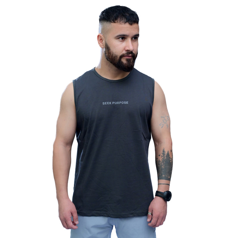 Combed Relaxed Cutoff - Space Grey