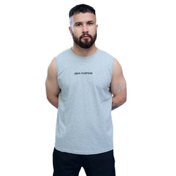 Combed Relaxed Cutoff - Heather Grey