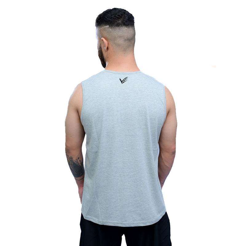 Combed Relaxed Cutoff - Heather Grey