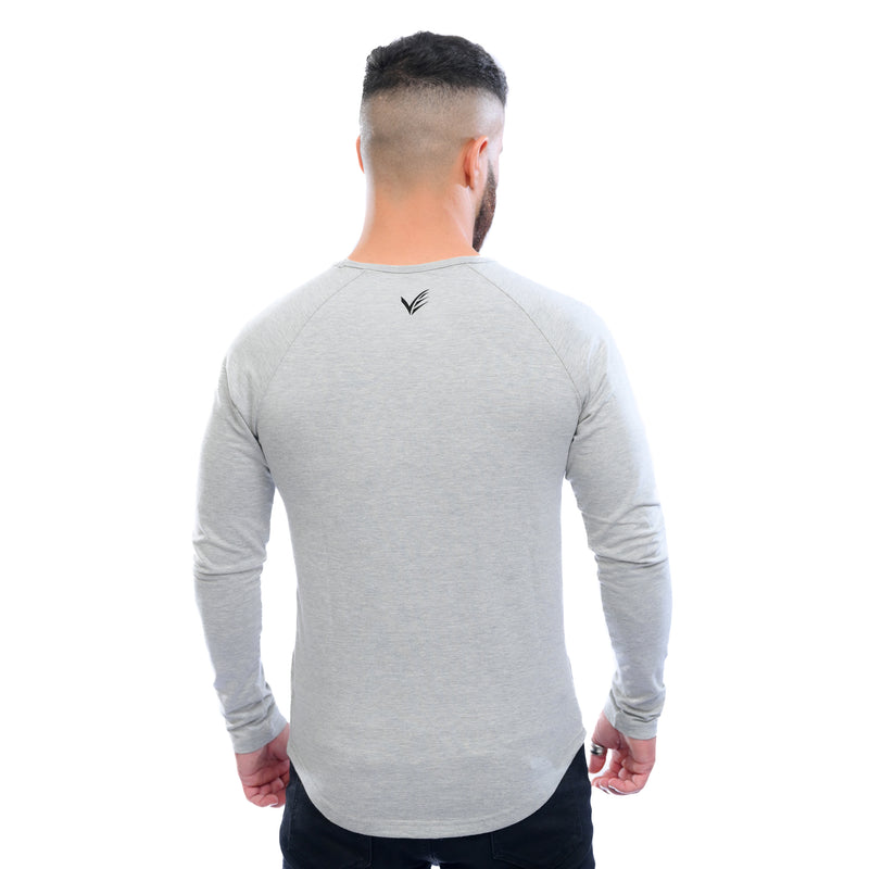 Combed Stretch Long Sleeve - Heather Grey