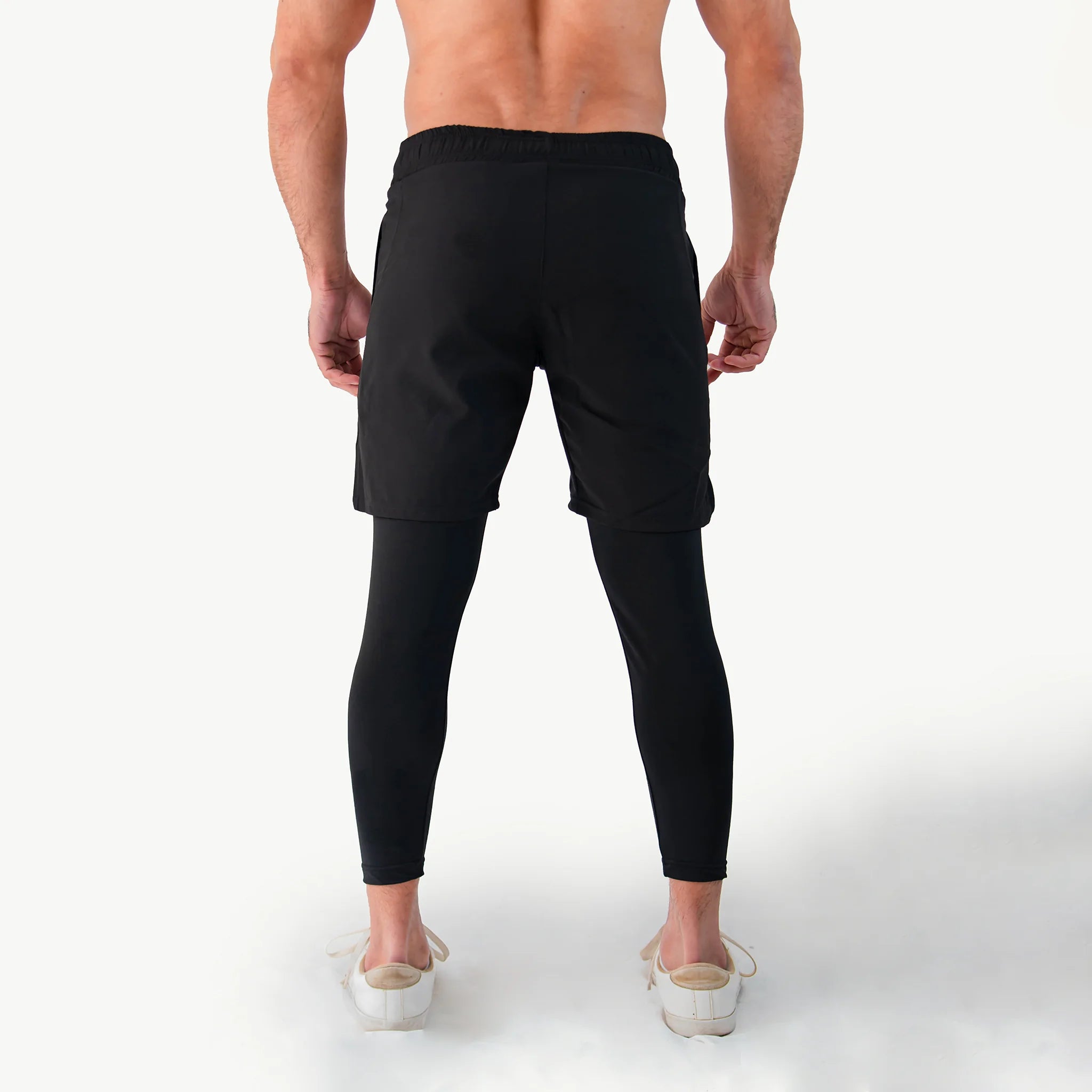 Train-Lite 2-in-1 Legging Short - Black