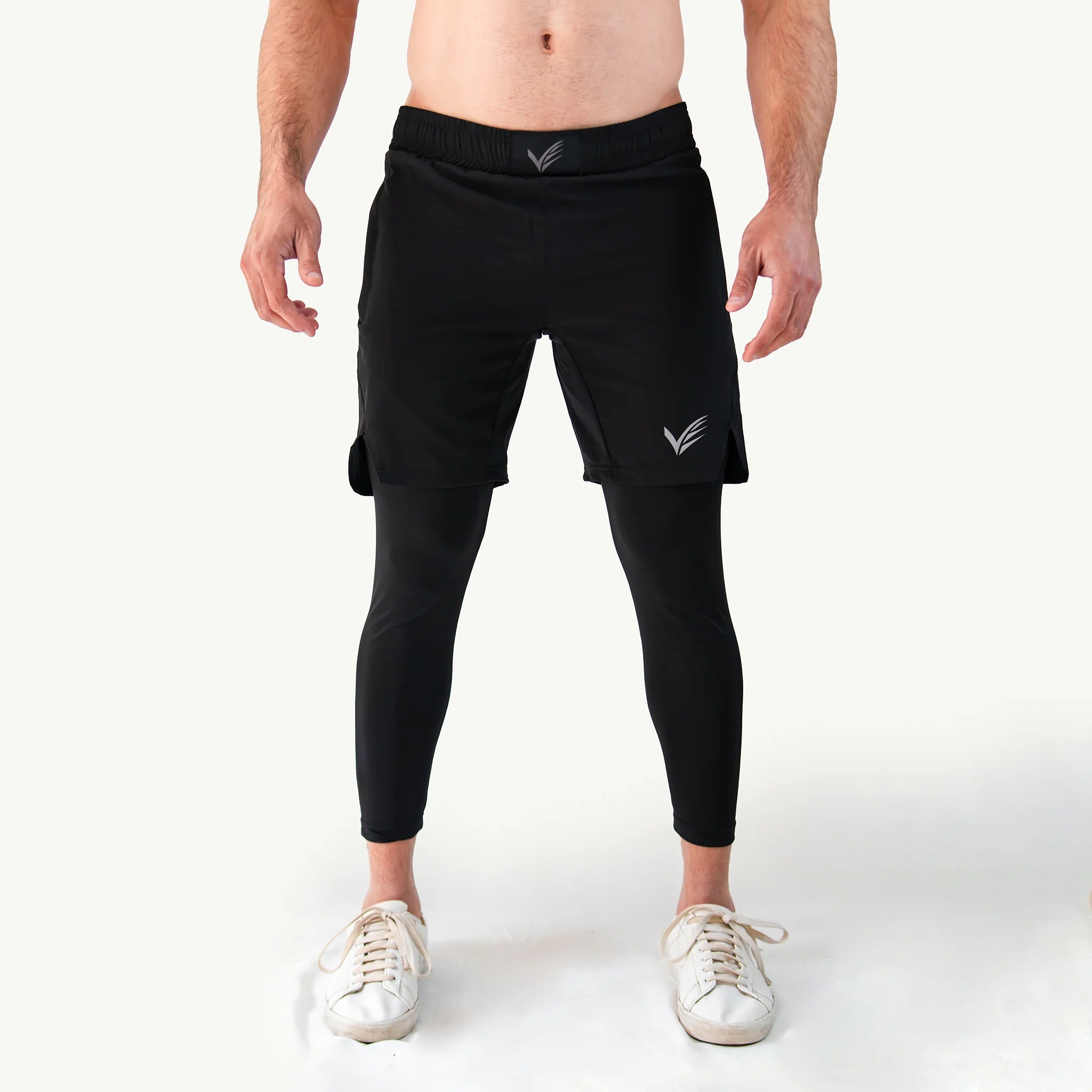 Train-Lite 2-in-1 Legging Short - Black