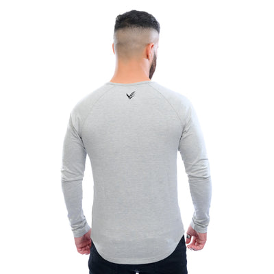 Combed Stretch Long Sleeve - Heather Grey