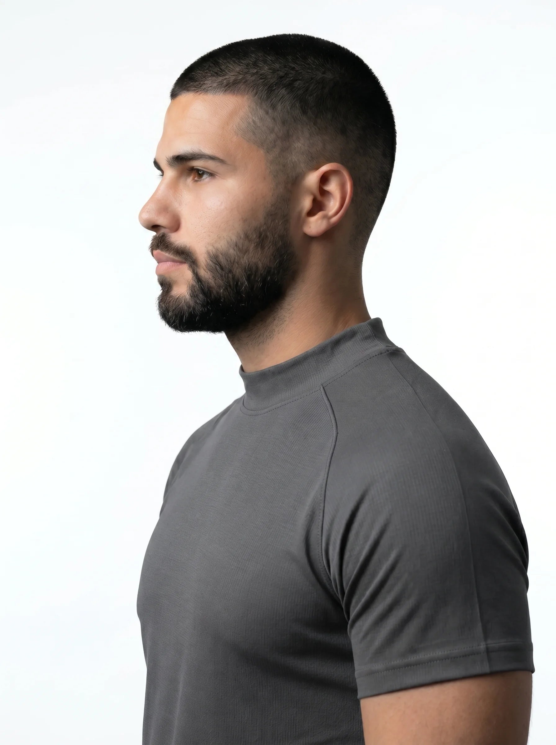 Mesh Lite 2.0 Mock Neck Training Short Sleeve - Grey