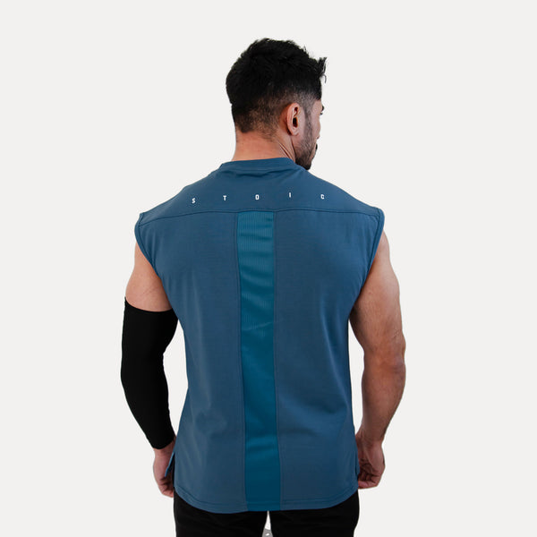 Dropshoulder Combed Cutoff - Blue