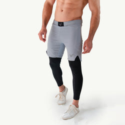 Train-Lite 2-in-1 Legging Short - Silver