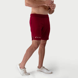 Mesh-Lite Utility Shorts - Maroon