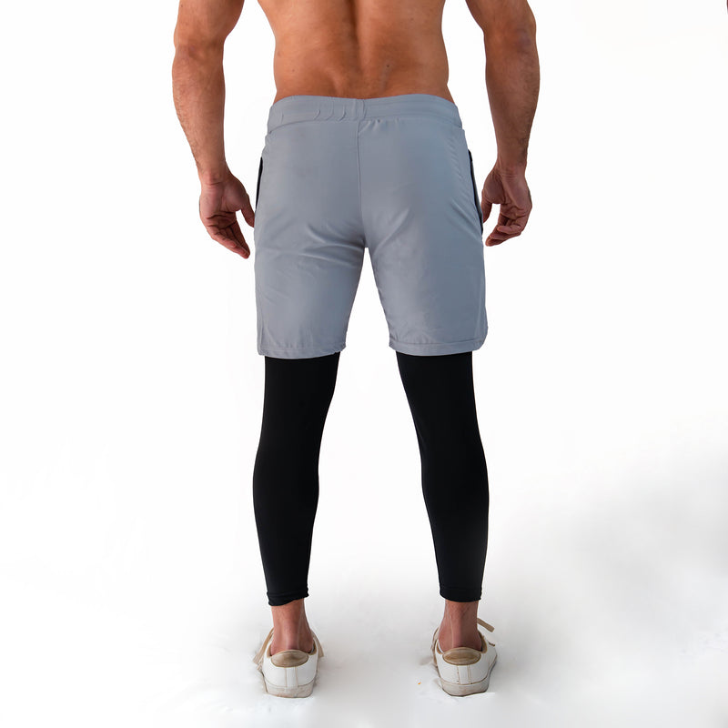 Train-Lite 2-in-1 Legging Short - Silver