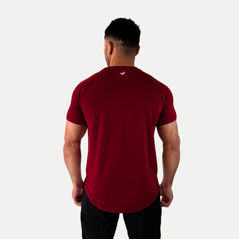 Mesh-Lite Established Short Sleeve - Maroon