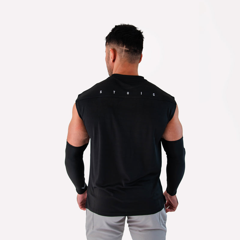 Mesh-Lite Dropshoulder Cutoff - Black