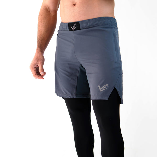 Train-Lite 2-in-1 Legging Short - Charcoal