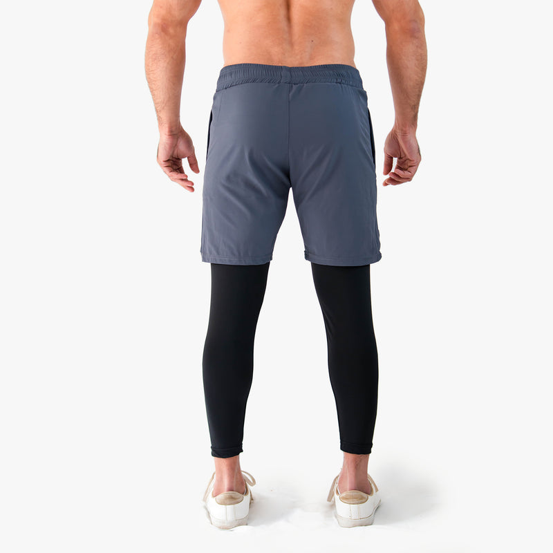 Train-Lite 2-in-1 Legging Short - Charcoal