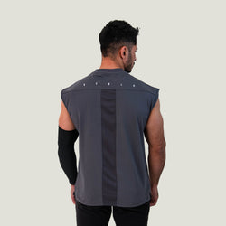 Dropshoulder Combed Cutoff - Charcoal